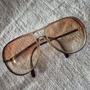 Vintage 70s Aviator Designer Prescription Sunglasses with Gradient Lenses Unisex